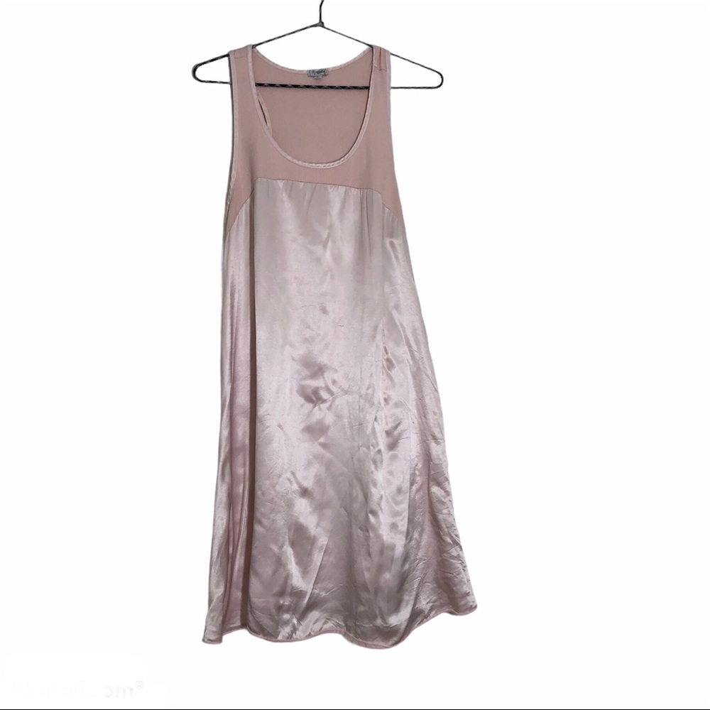 PJ Harlow baby pink long satin blend nightie large